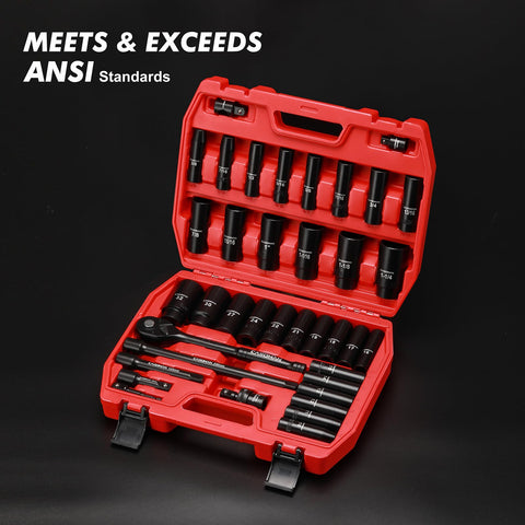 Casoman blow-molded case keeps sockets organized and portable.