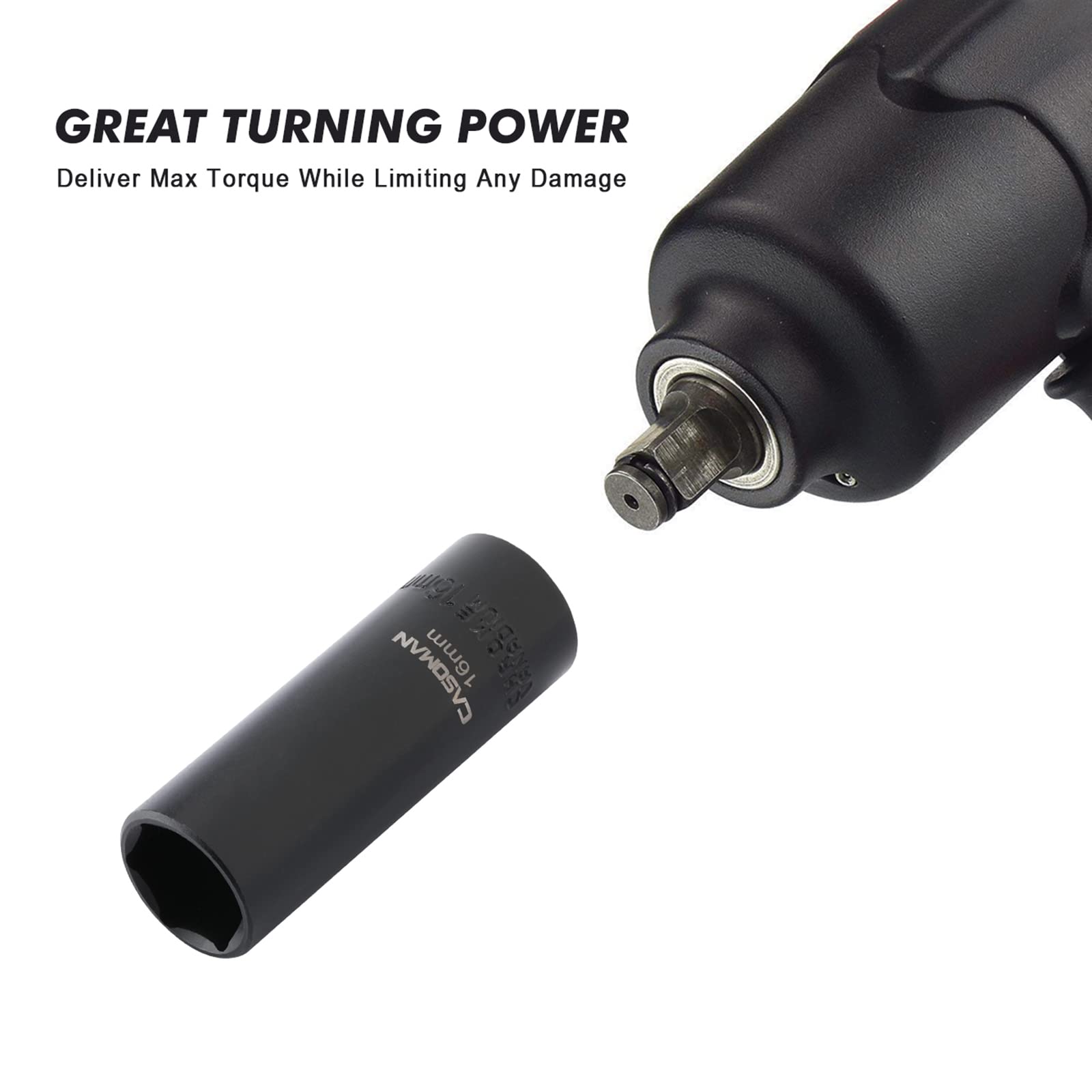 Casoman heavy-duty blow-molded storage case keeps sockets organized