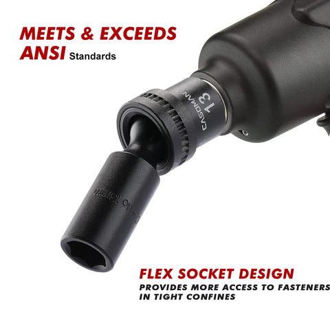 CASOMAN heavy-duty blow-molded case keeps sockets organized.
