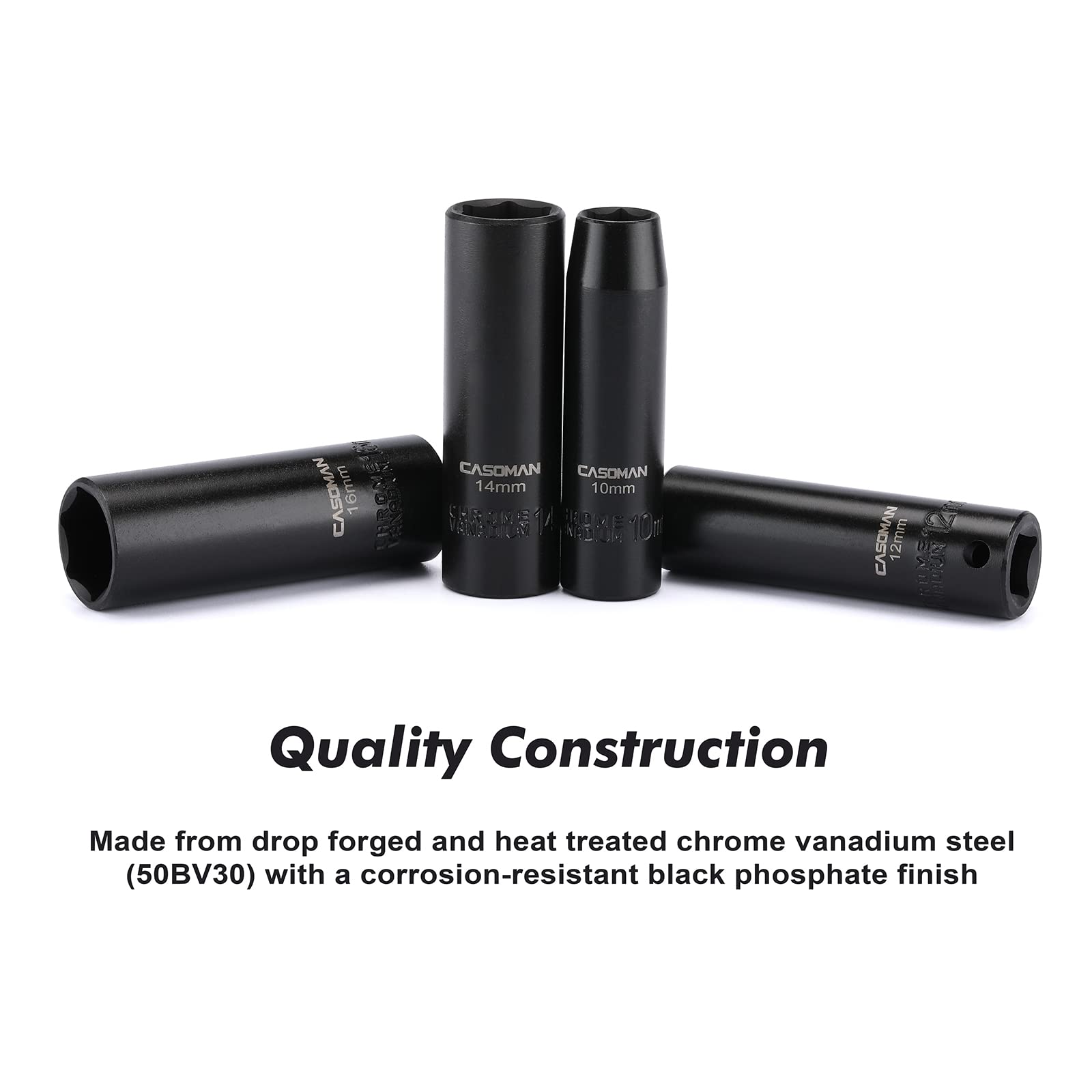 Casoman chrome vanadium steel construction offers lasting durability for demanding tasks