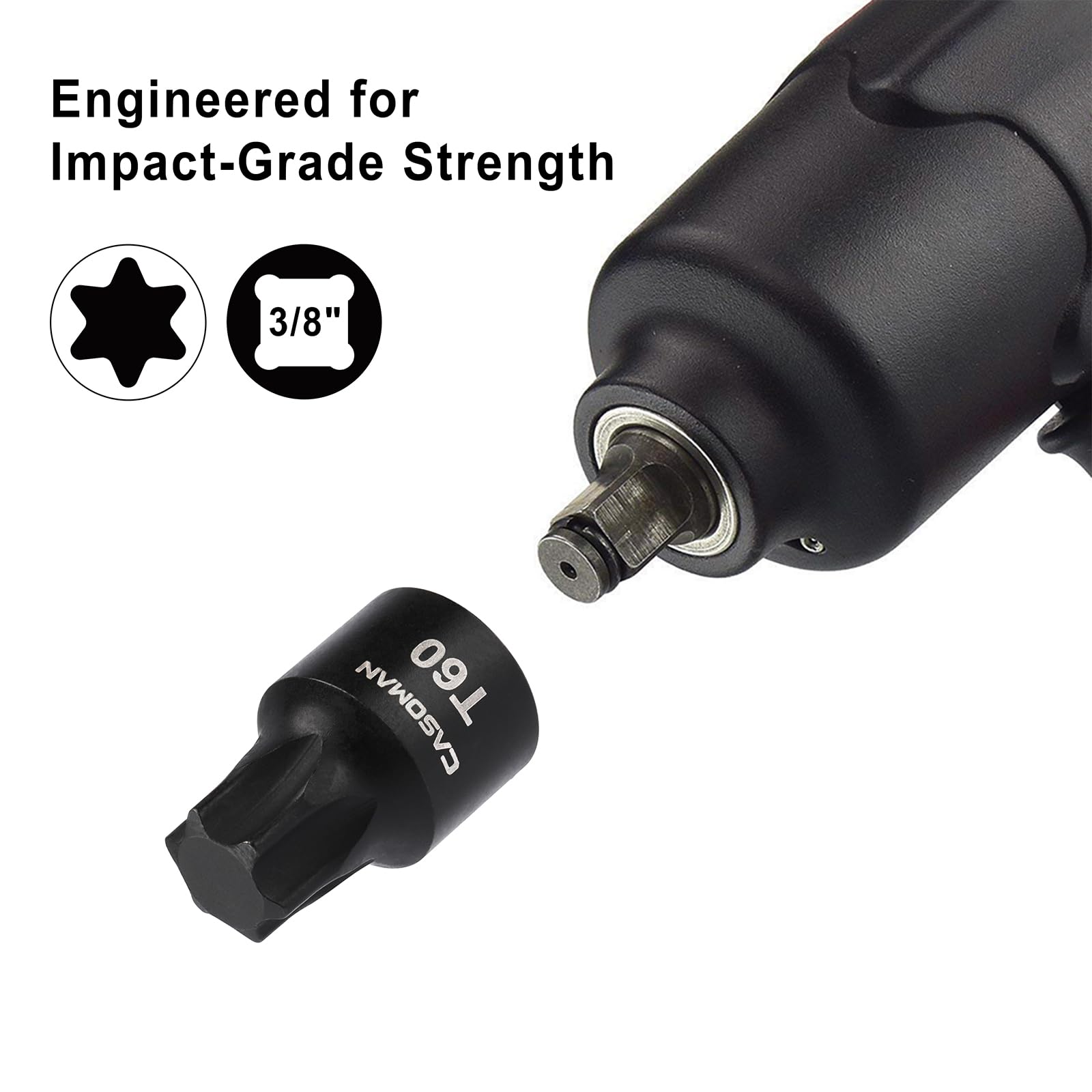Casoman corrosion-resistant black phosphate finish on tools