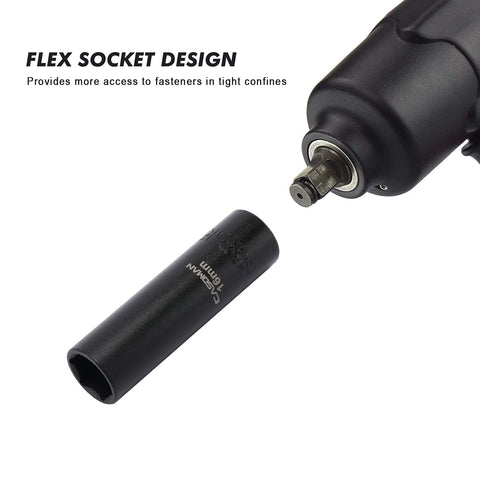 CASOMAN 14mm socket features corrosion-resistant finish for long-lasting performance.