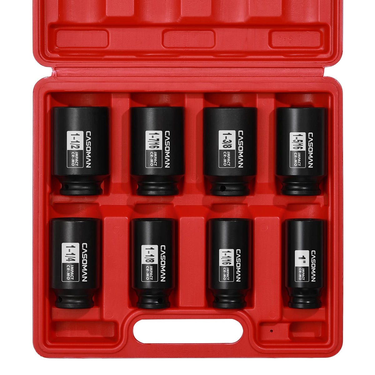CASOMAN deep socket set in durable case for organized transport