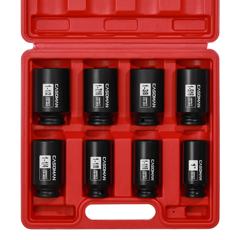 CASOMAN deep socket set in durable case for organized transport