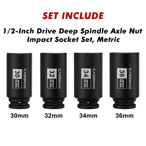 CASOMAN 34mm deep-spindle socket for tough engine repairs