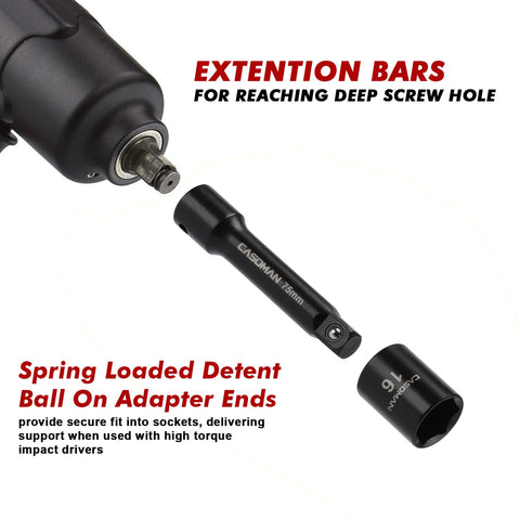 CASOMAN 6-inch drive extension bar adds leverage for stubborn bolts