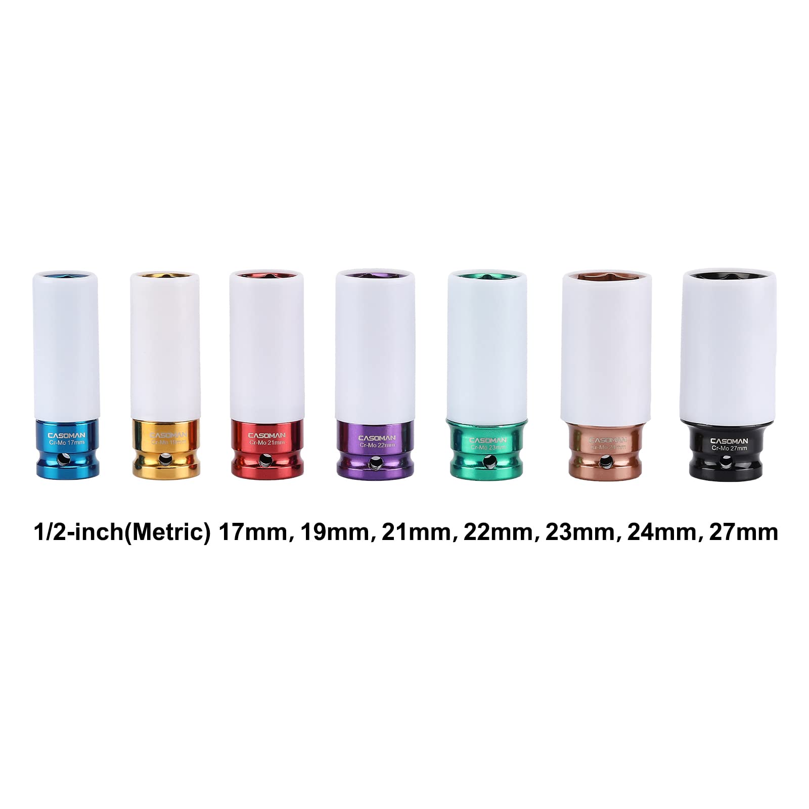 Casoman 19mm wheel protector for half-inch drive guards lug nuts during service