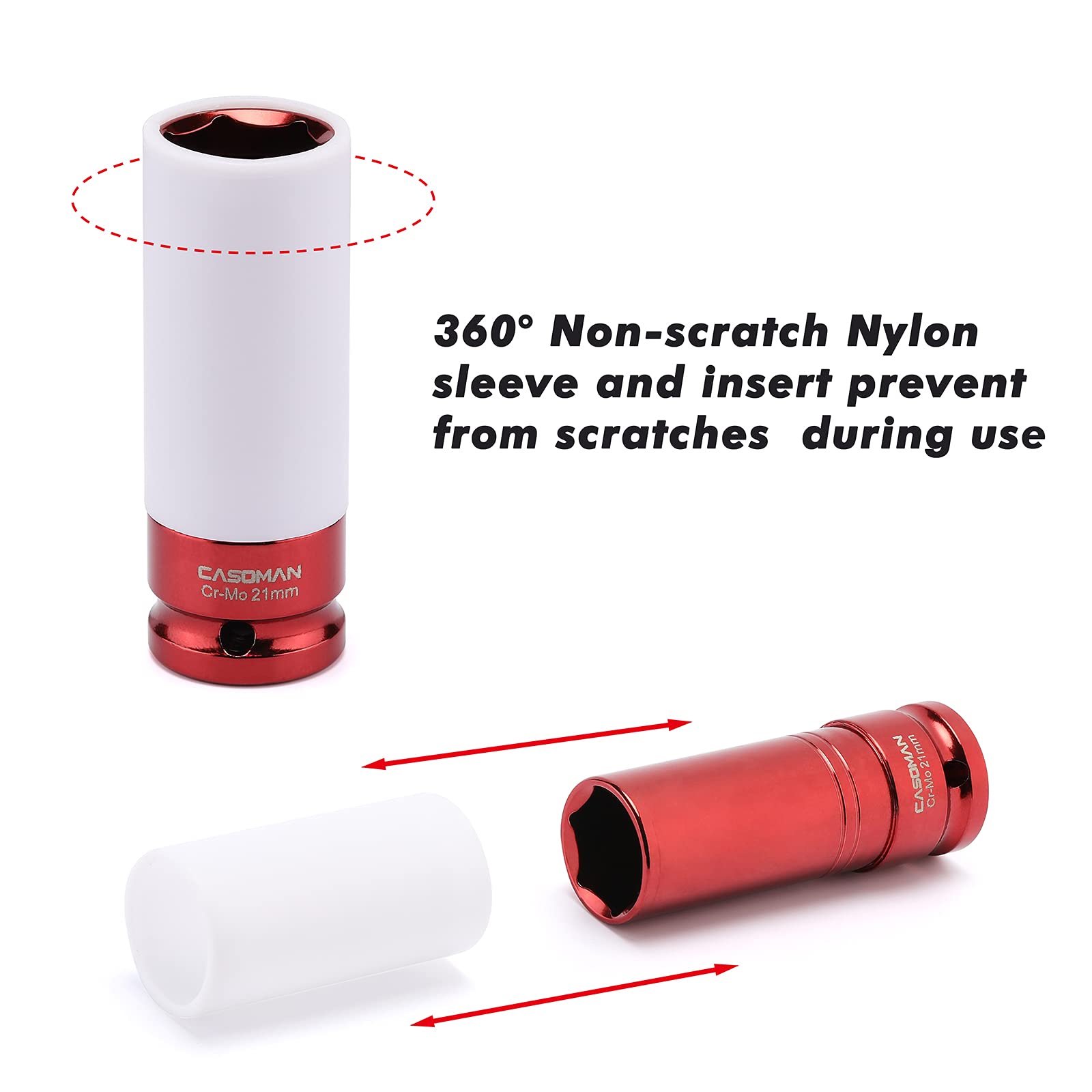 Casoman 22mm wheel protector prevents rim scratches during use