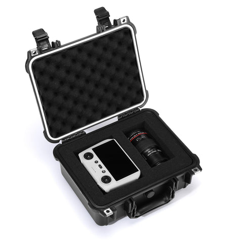 Casoman hard plastic protective case shields delicate equipment from impacts.