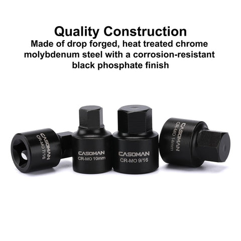 CASOMAN high-contrast laser markings help read sizes in dim light