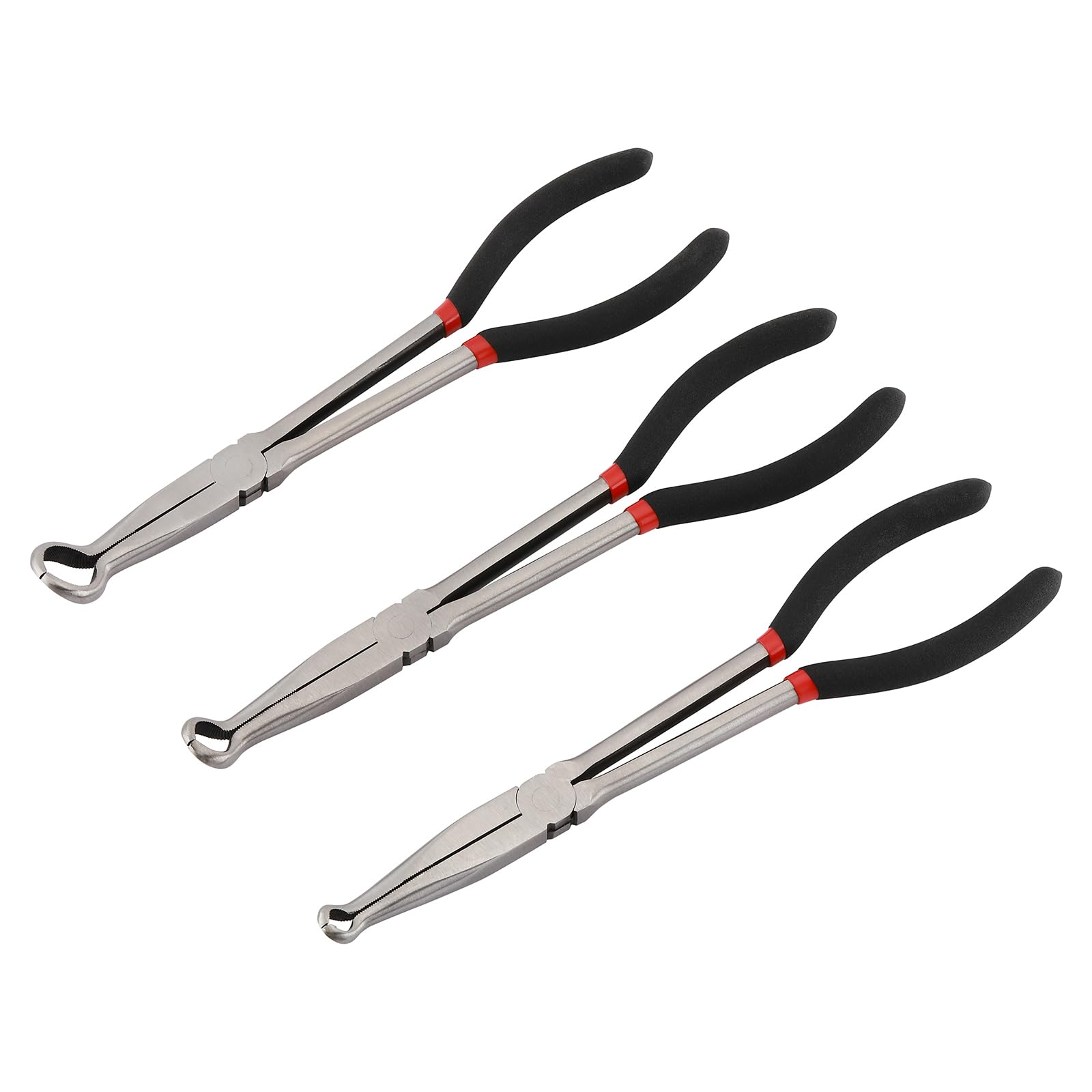 CASOMAN 11-inch hose gripper pliers with 1/2-inch diameter extend reach for snug connections.