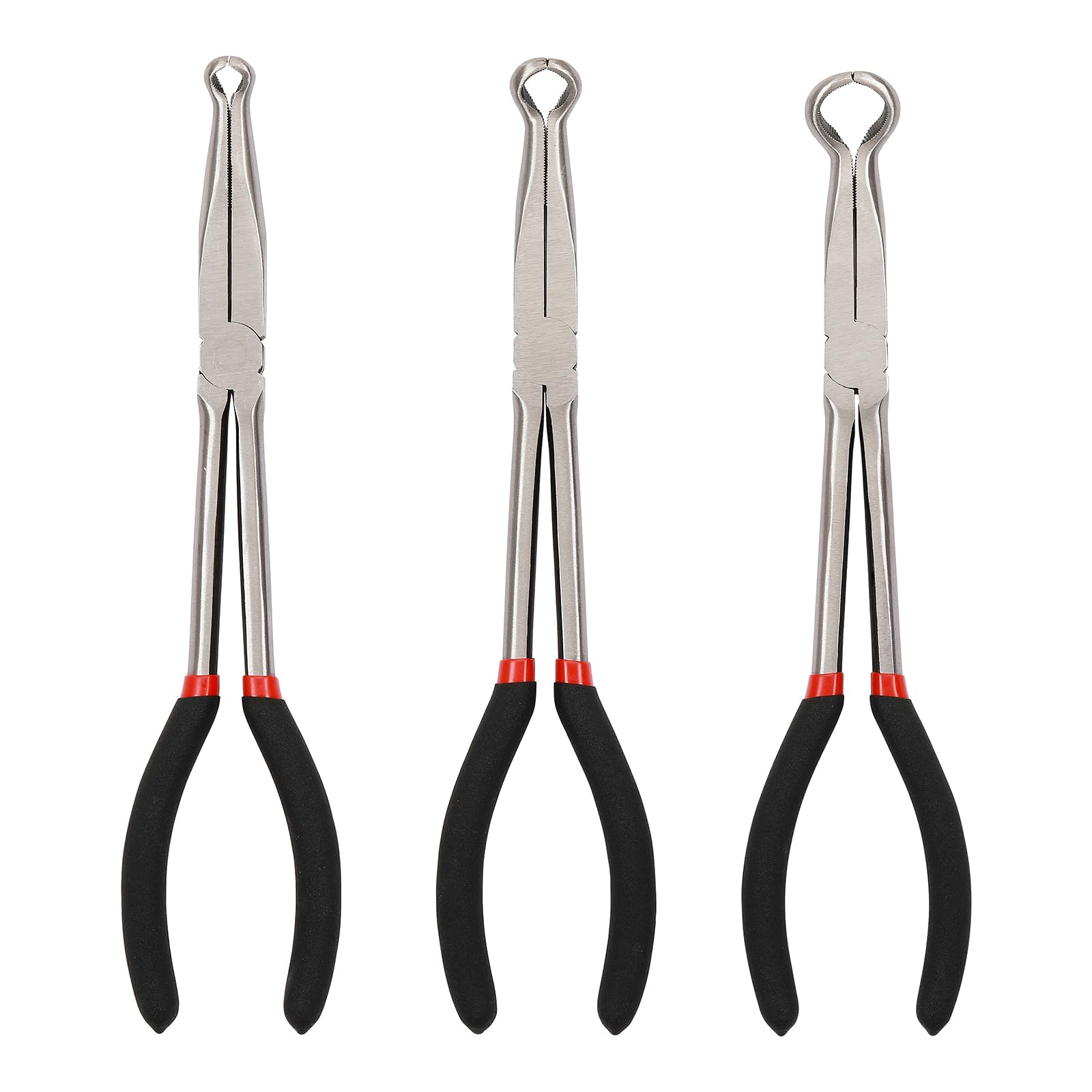 CASOMAN 11-inch hose gripper pliers with 5/16-inch diameter for easier reach in tight spaces.