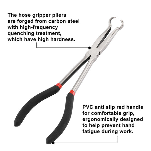 CASOMAN pliers feature cross-hatched serrated teeth for stronger grip.