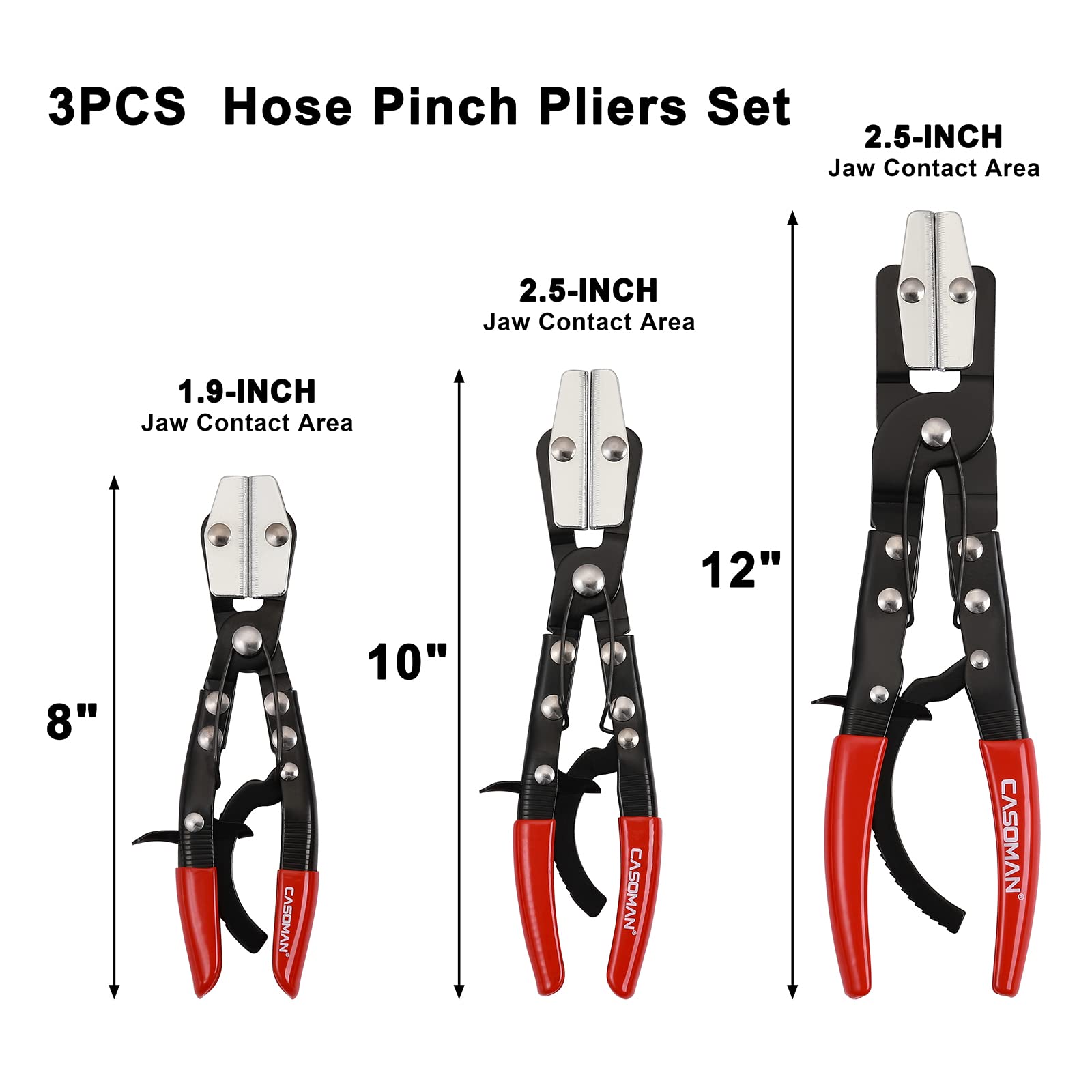 CASOMAN 10-inch hose pinch plier mid-length clamp ideal for radiator hoses