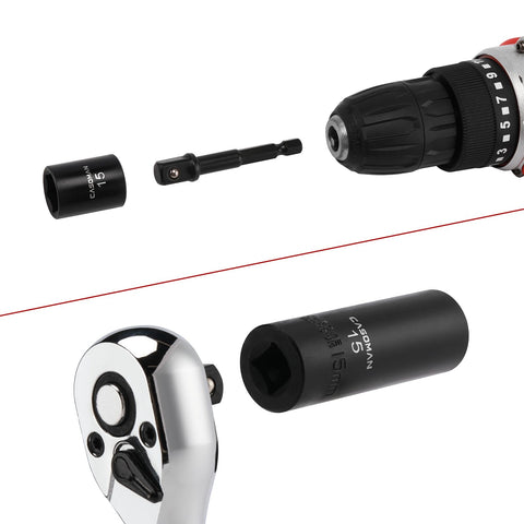 CASOMAN impact drill socket adapter for compatibility with power tools.