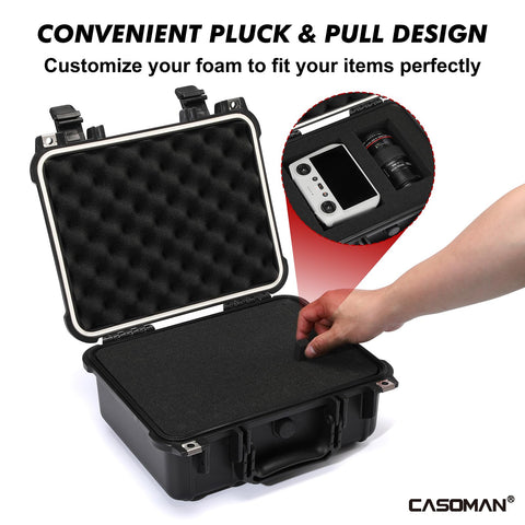 Casoman IP67 case keeps equipment safe from rain and dust in rugged environments.