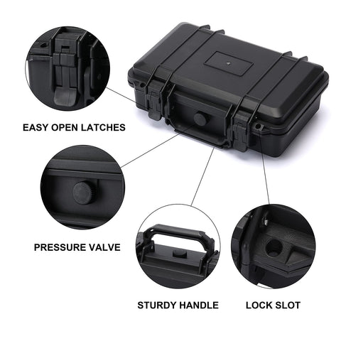 CASOMAN IP67 waterproof case protects contents from rain or spray.