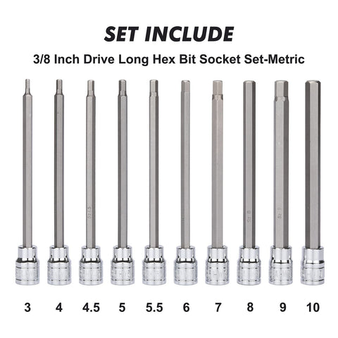 Casoman metric sizes included for precise metric fastener work.