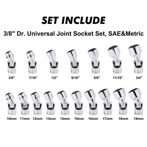 CASOMAN metric sockets 10–19 mm for versatile fasteners.