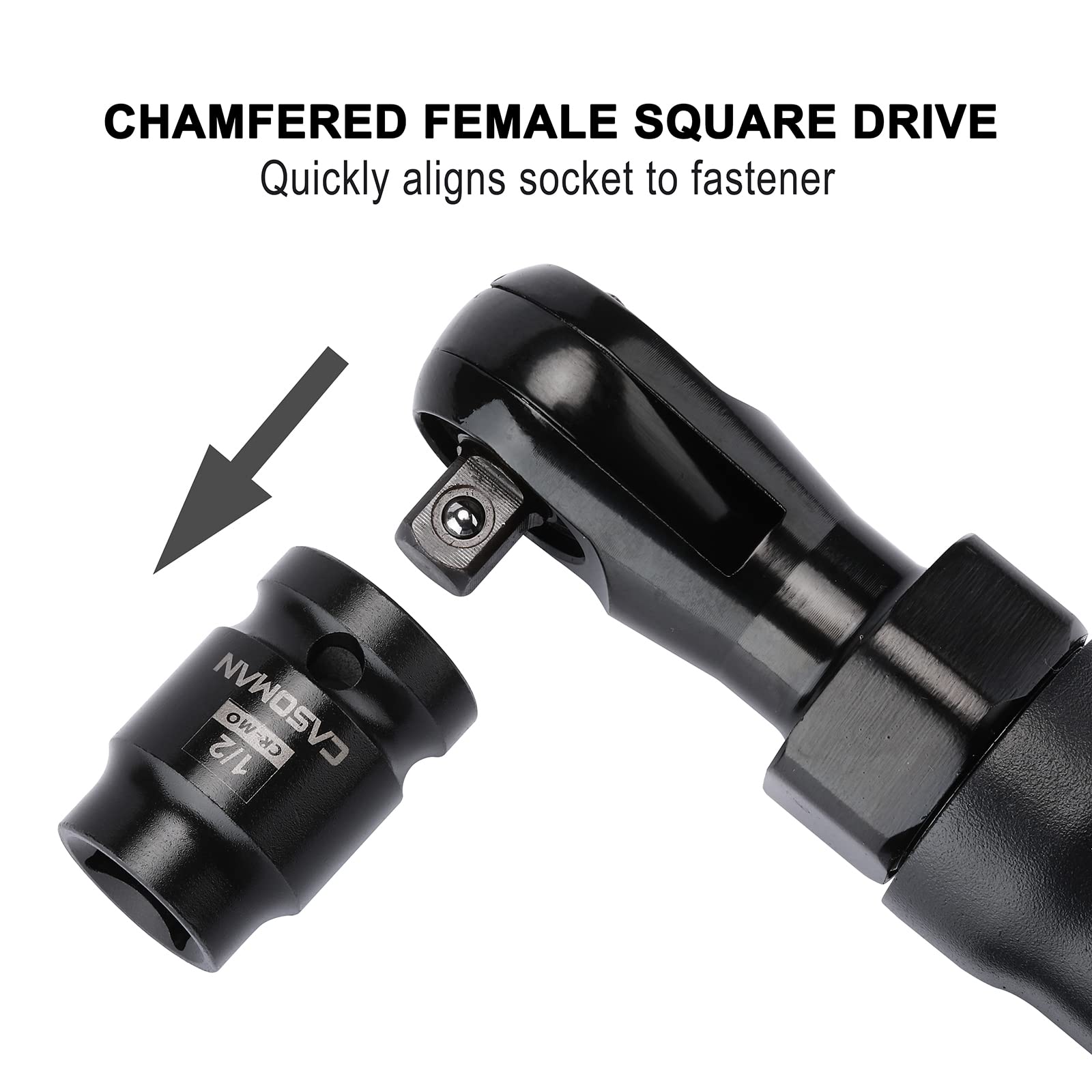 Casoman 7/16-inch female plug with chamfered edge for easy seating