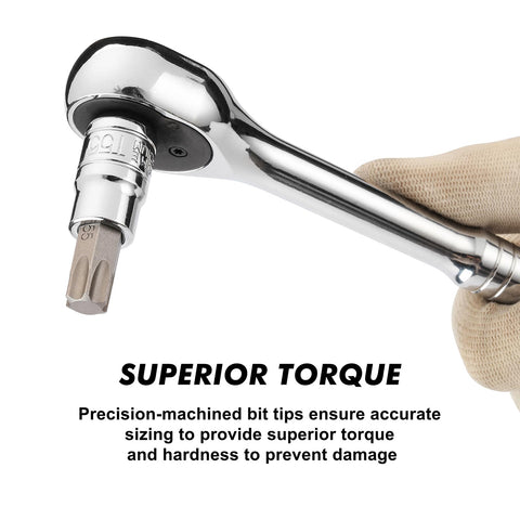 CASOMAN precision machined bit tips help clean, smooth engagement.