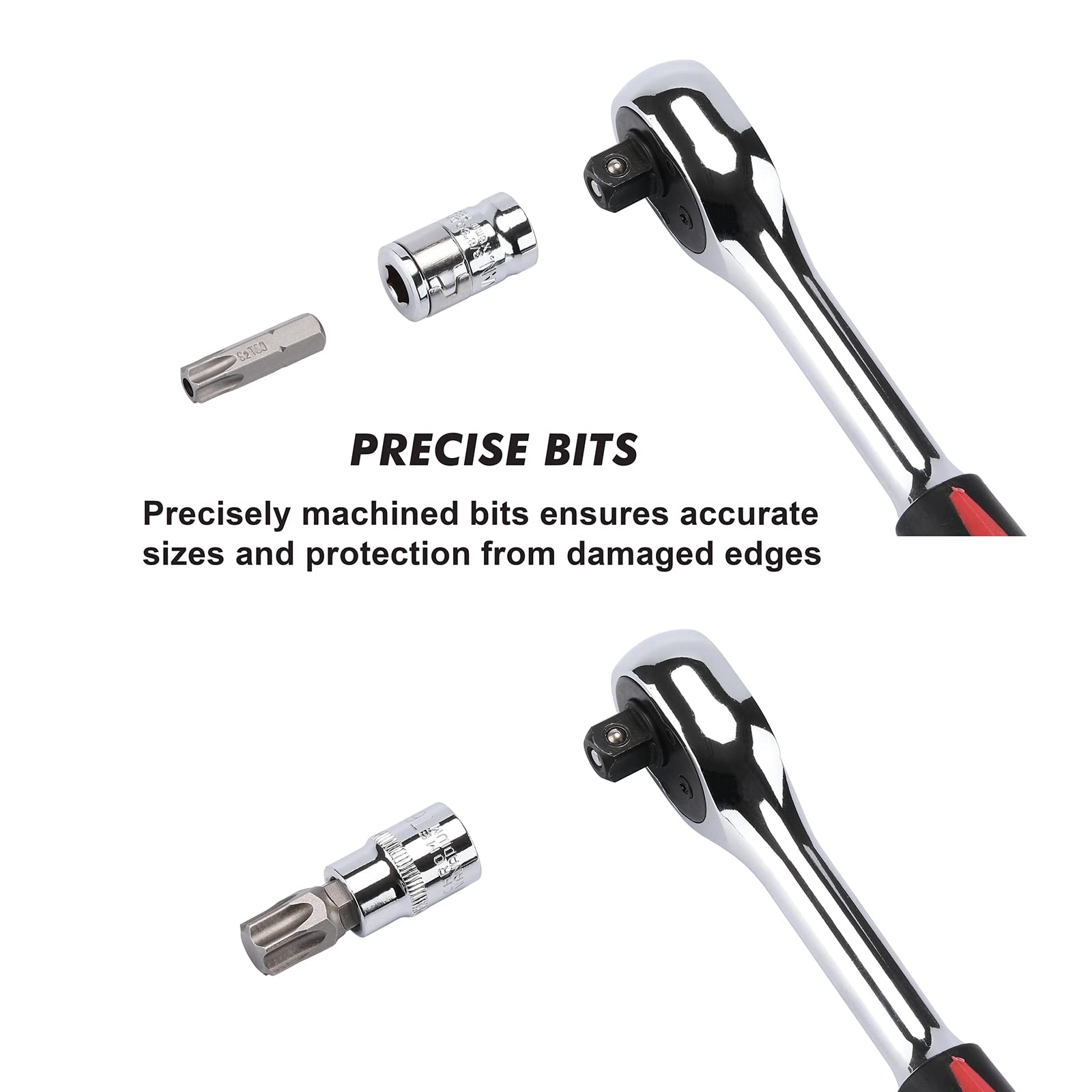 Casoman precision-machined bits ensure accurate sizing and fit.