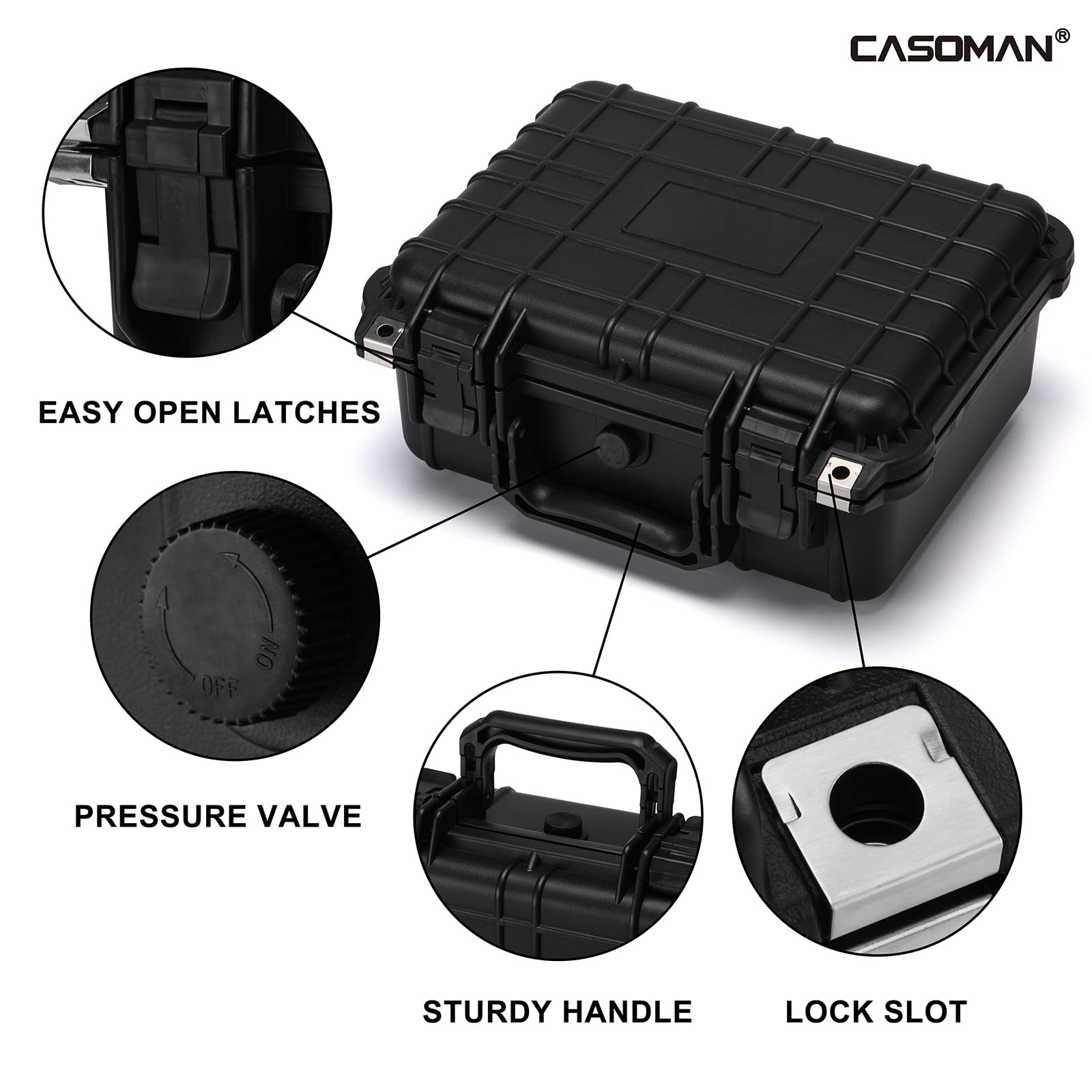 Casoman pressure valve allows easy air balance for quick access after altitude changes.