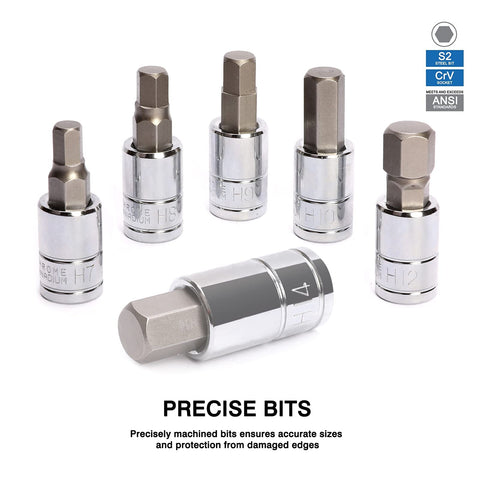 CASOMAN SAE hex sockets cover 5/64 in to 3/4 in sizes for common fasteners.