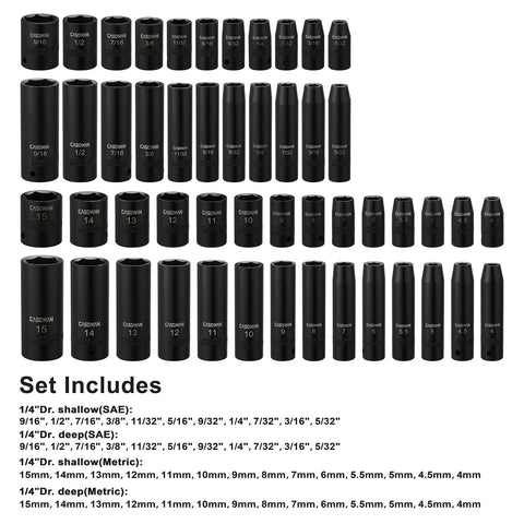 CASOMAN SAE and metric sizes displayed for quick selection