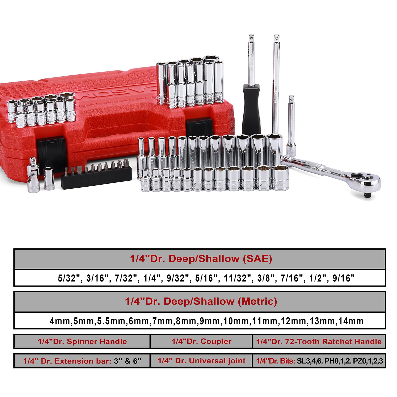 CASOMAN sockets with adapters and extensions for versatile fastening options.