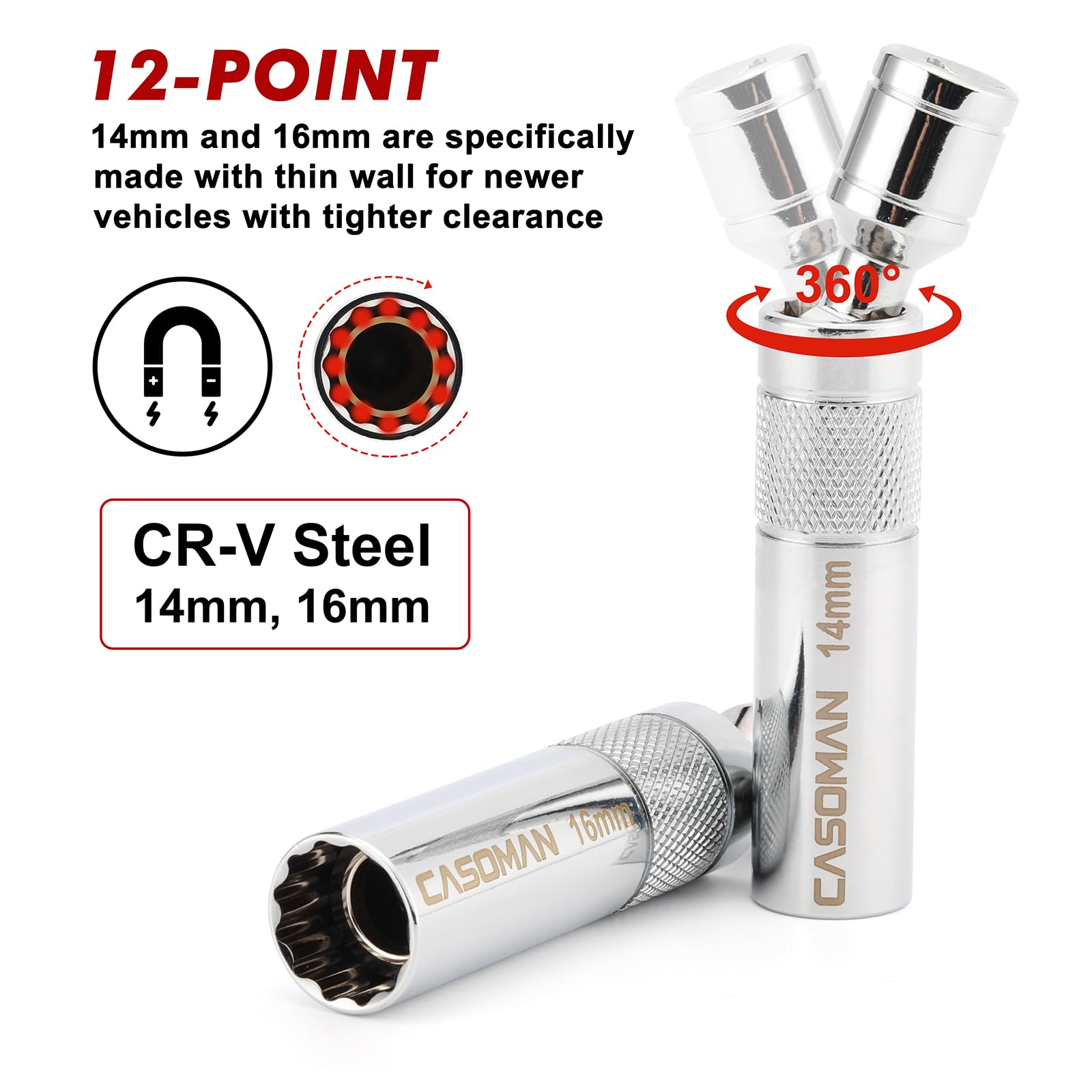 CASOMAN Spark plug gapper for precise gap checks