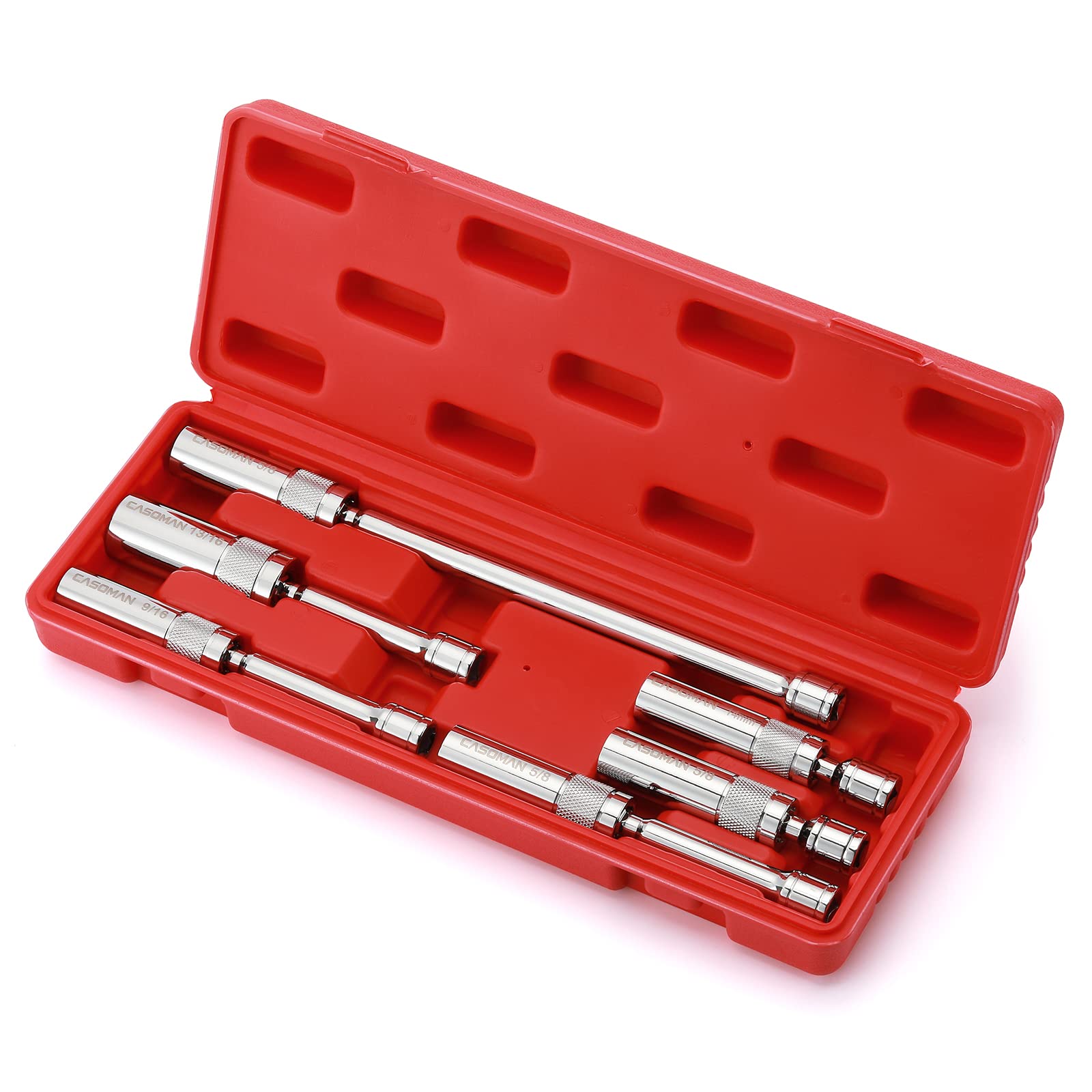 Casoman spark plug socket 4in 9/16 reach for tight engine bays and quick installation