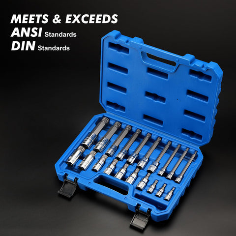 CASOMAN 12-point tamper-proof bits M16 and M18 for heavy-duty tasks.