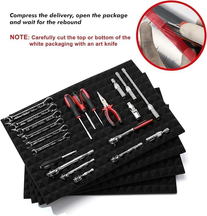 Easy-cut CASOMAN foam lets you tailor to your toolbox