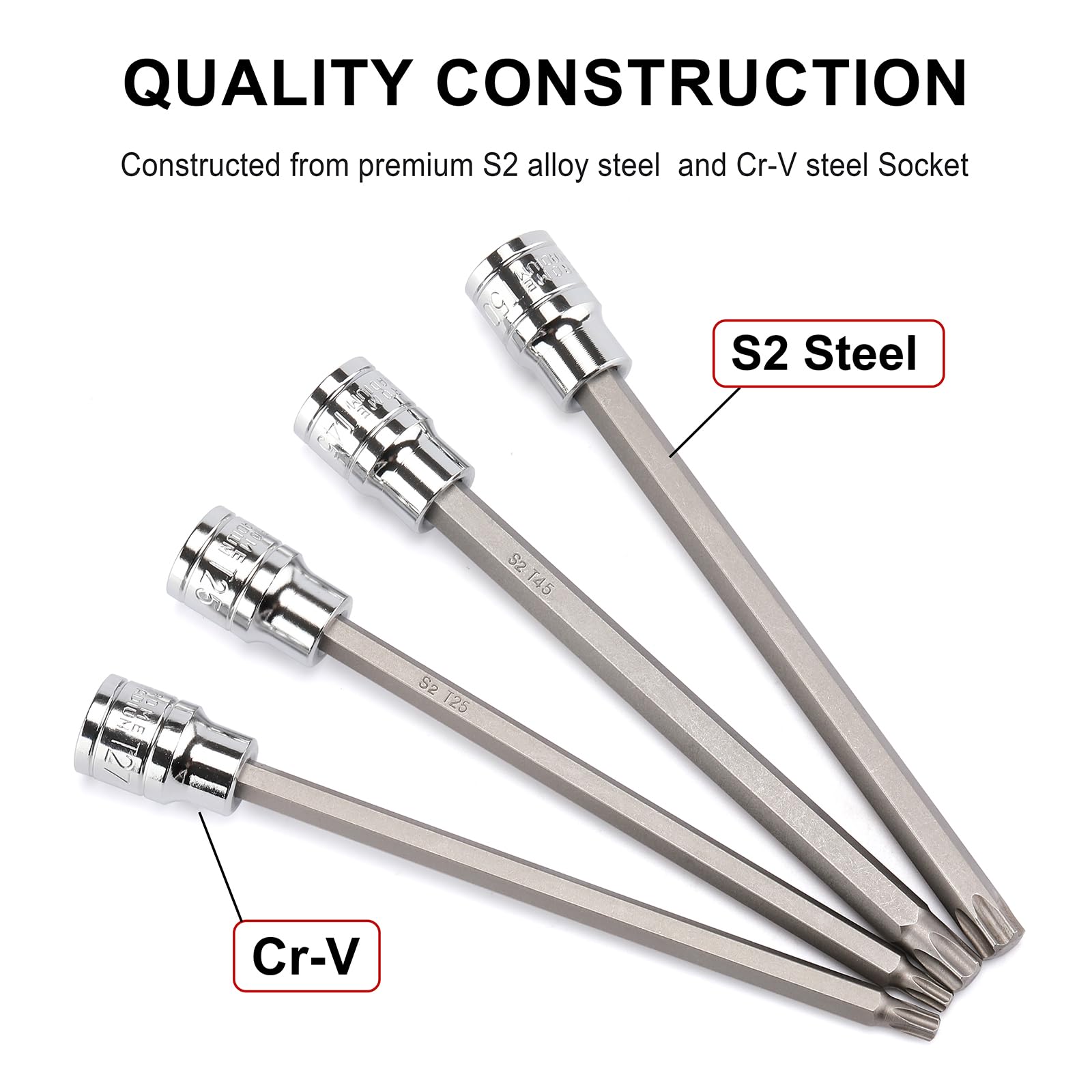 CASOMAN torx bit set CR-V & S2 steel construction for lasting durability