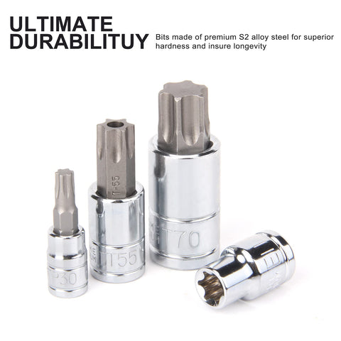 Casoman Torx bit socket T6-T70 with S2 steel tips