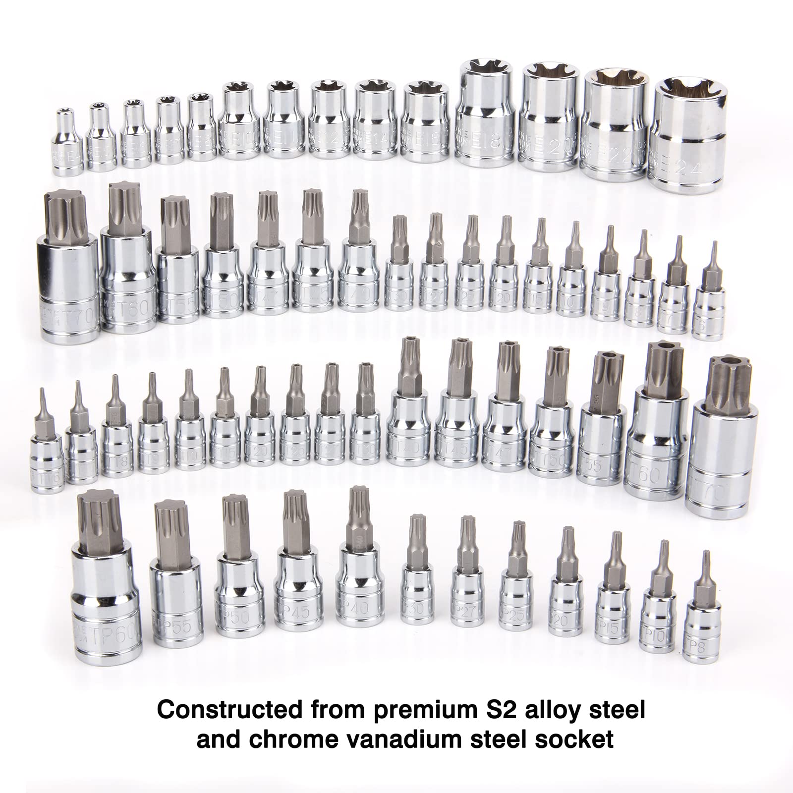 Casoman Torx plus socket TP8-TP60 for robust compatibility