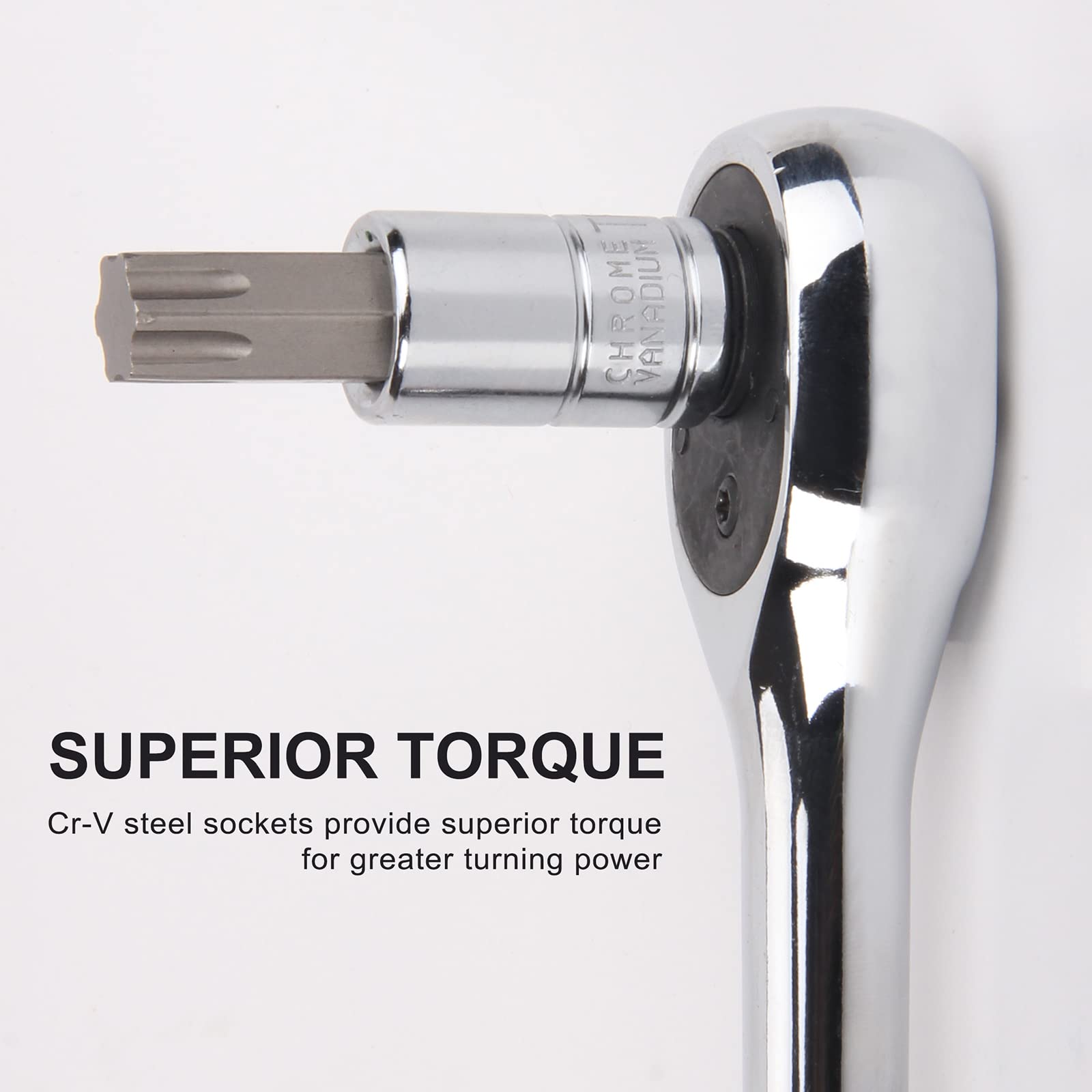 Casoman Torx tamper socket TT6-TT70 for secure fastener access
