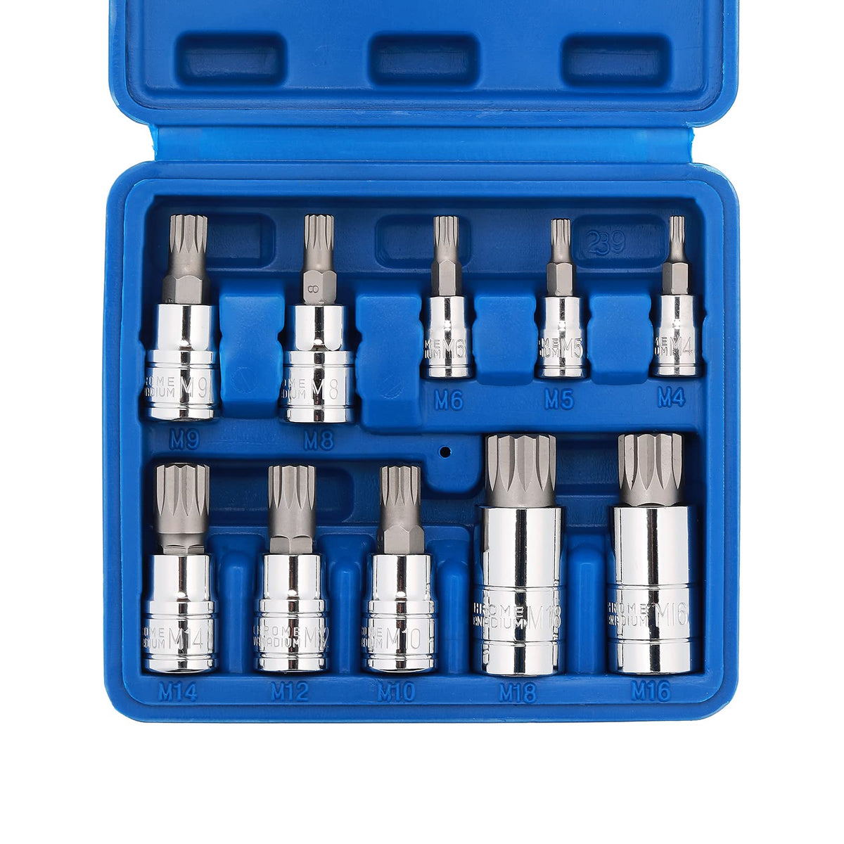 CASOMAN triple-square socket set in case for quick access