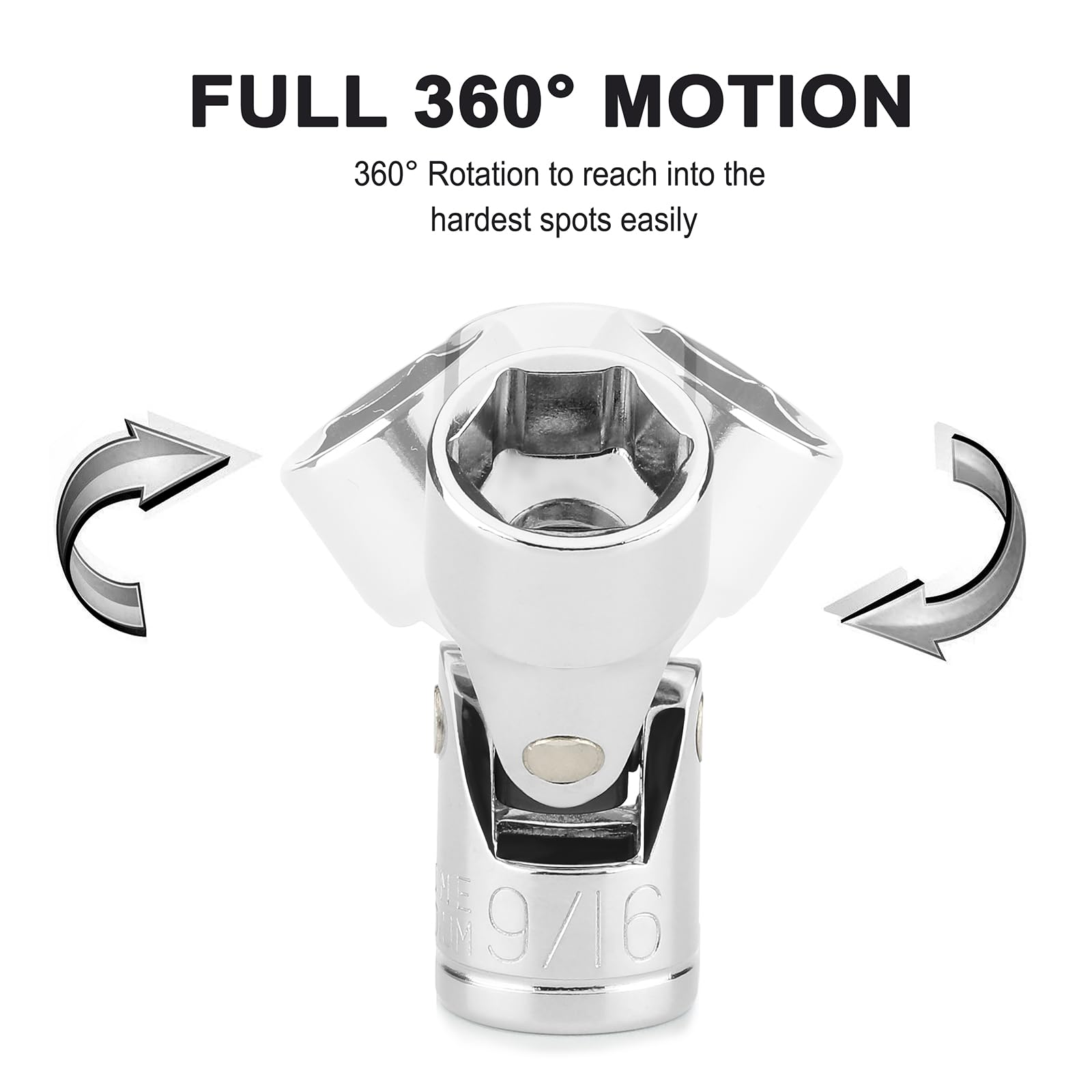 CASOMAN wobble joint enables access at awkward angles.