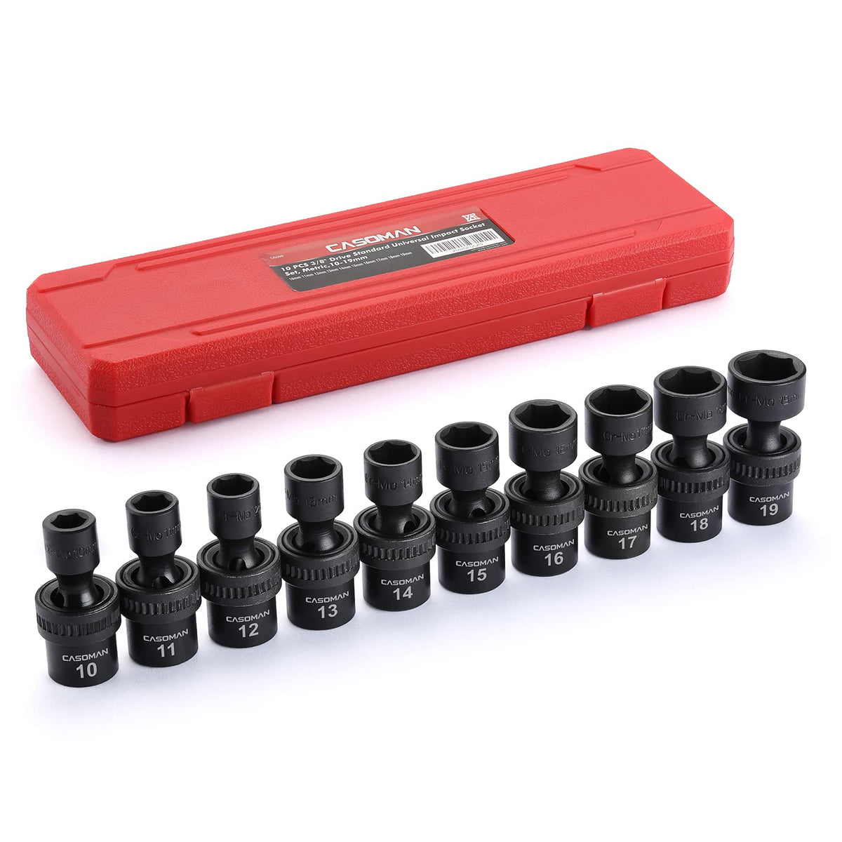 Casoman universal socket set with 360-flex head for versatile access.