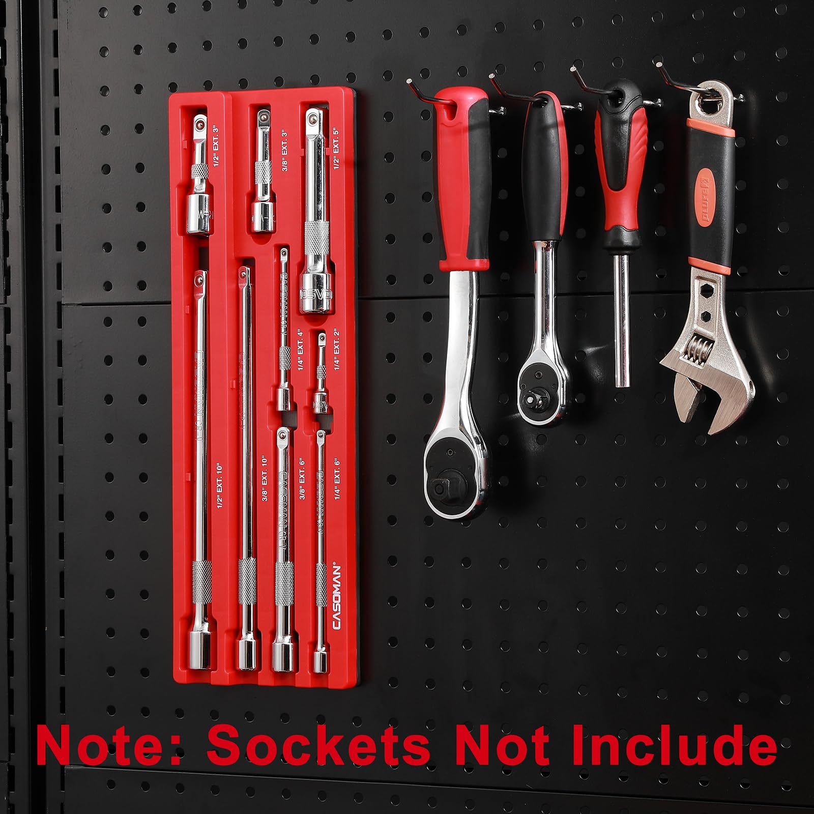 Casoman magnetic holder grips ferrous surfaces in multiple orientations.