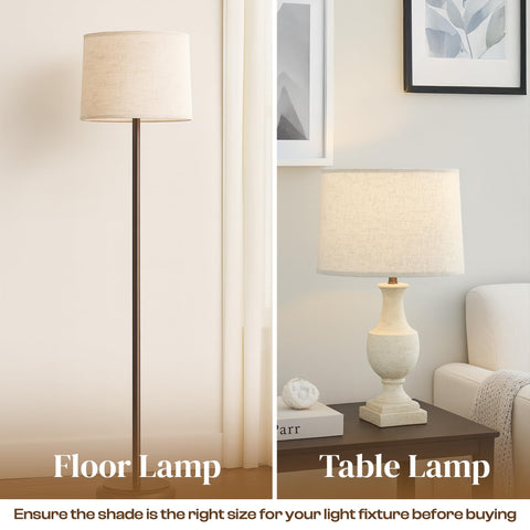 Castal Blue beige shade duo includes rings and harp holders for easy setup