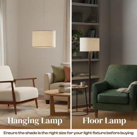 Castal Blue drum shade designed for harp-style bases with wide compatibility.