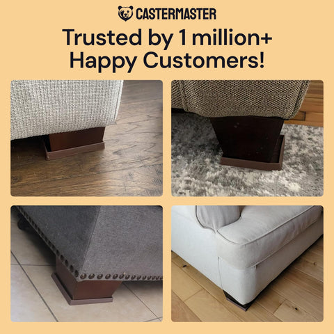 Anti slip CasterMaster pad protecting floors from furniture movement