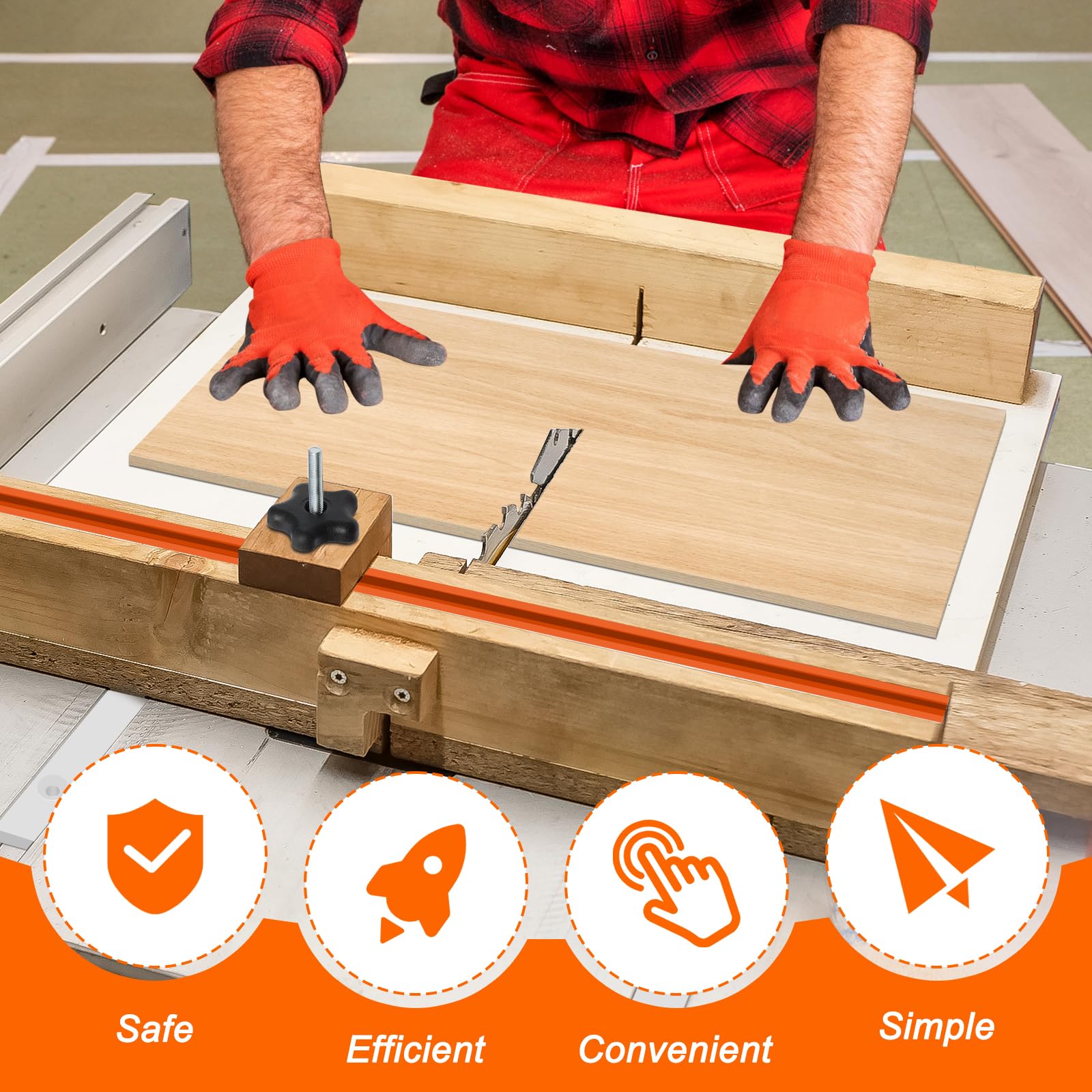 Catcan crosscut sled kit ready for tablesaw setup and safe operation.