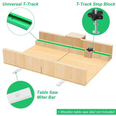 Catcan Star knob and bolt simplify repeatable adjustments on the sled.