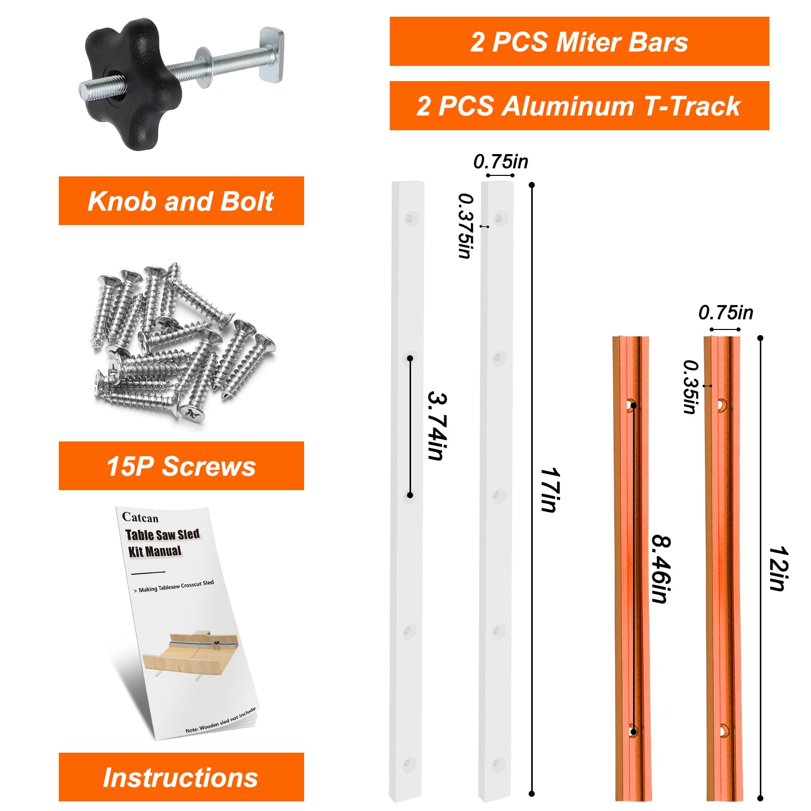 Catcan UHMW miter bars provide smooth, low-friction guiding for precise cuts.