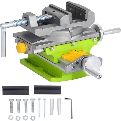 CatemRC 3inch cross slide vise on benchtop enables precise workpiece alignment