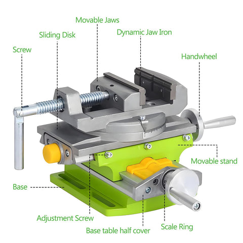 CatemRC XY compound vise with two-way rotation for versatile positioning